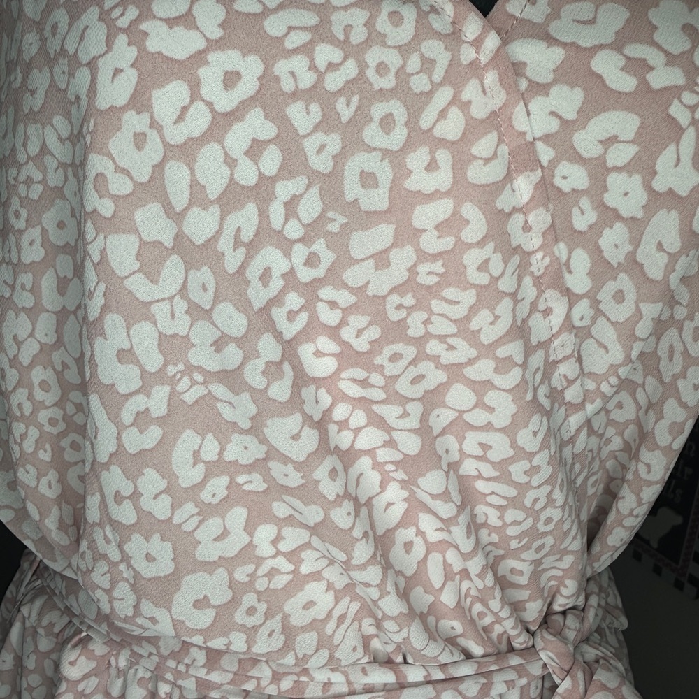 Pretty Garden Pink Leopard Print Wrap Maxi Dress Size XL - Picture 8 of 11
